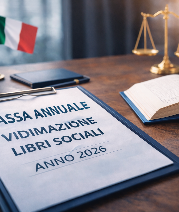 Tassa annuale vidimazione libri sociali anno 2026